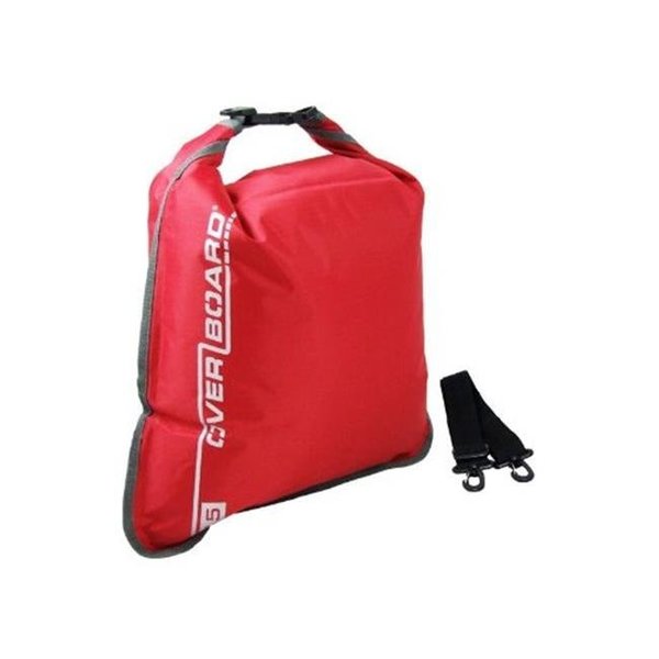 Overboard Overboard 418541 Waterproof Dry Flat Bag - Red; 15 Litres 418541